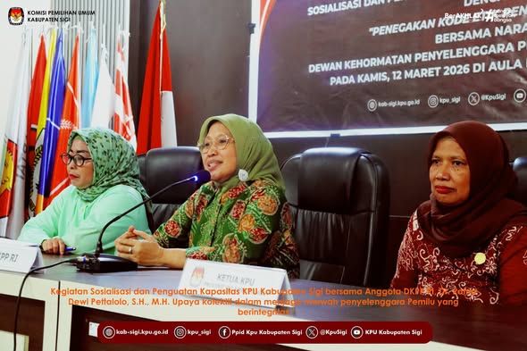 Sosialisasi dan Penguatan Kapasitas KPU Sigi bersama Anggota DKPP RI